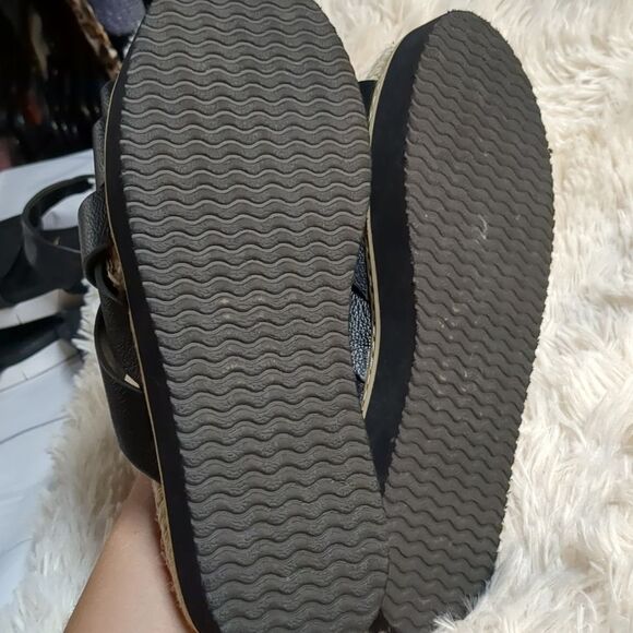 French Connection Strappy Black Flatform Sandal, Size 6.5 Approx - Picture 7 of 9